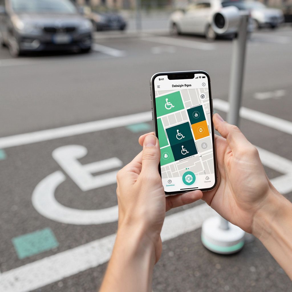 Invent Solutions srl SB Parking Solution - sensori IoT intelligenti per parcheggi disabili con monitoraggio real-time e app mobile