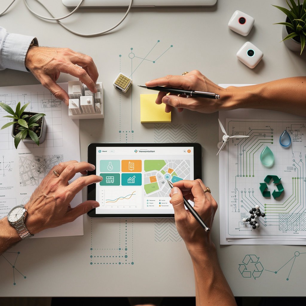 Invent Solutions srl SB founding team - Bruno BOZ, Francesco LUPINI, Enzo Cirillo with 110+ years combined expertise in IoT smart city innovation